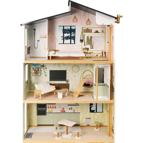 JENNY - MAISON DE POUPEE MANNEQUIN EN BOIS