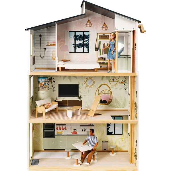 JENNY - MAISON DE POUPEE MANNEQUIN EN BOIS