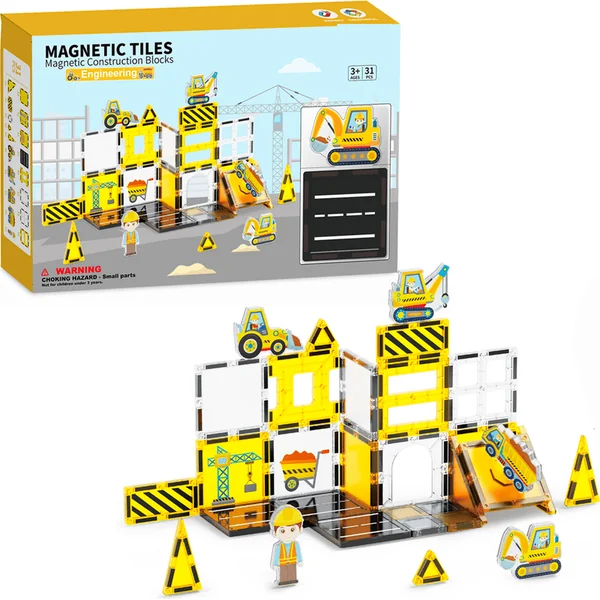 Jeu de construction magnétique - Chantier 31 pcs