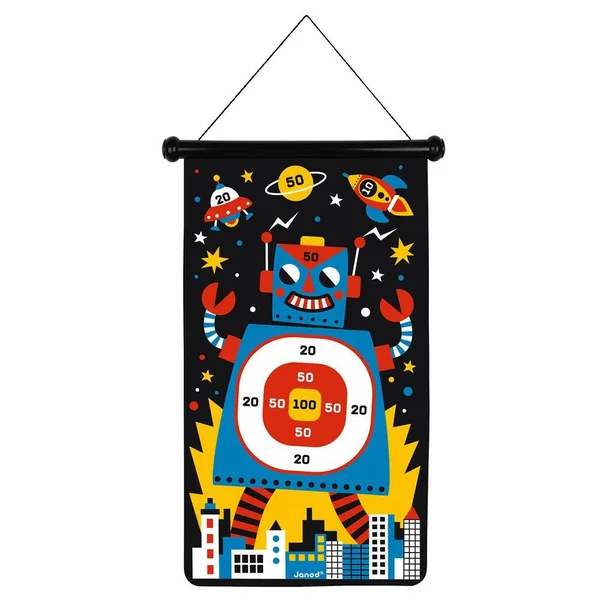 JEU DE FLÉCHETTES MAGNÉTIQUES ROBOTS - EN PLASTIQUE ET TISSUS