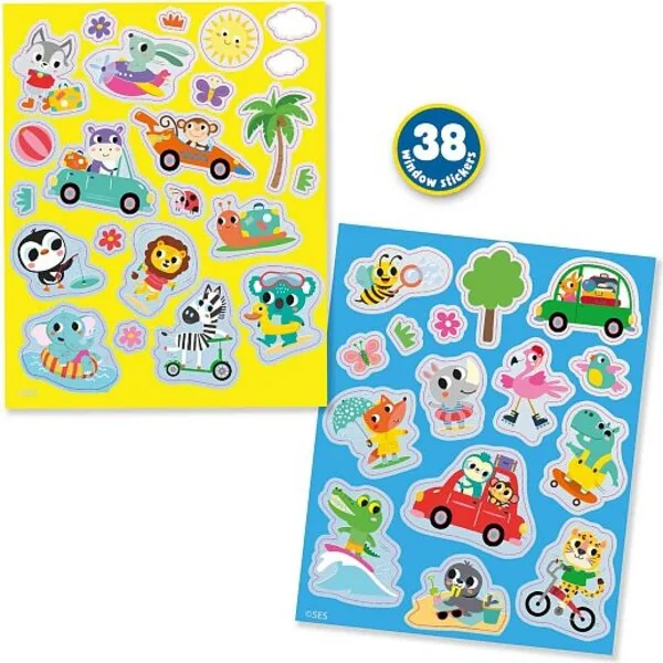 Jeu de voyage - autocollants de fenêtre mix, 38 pcs