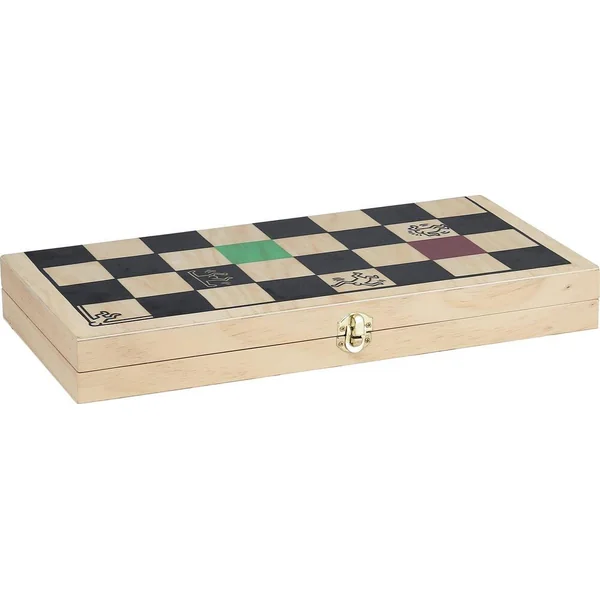 JEU D'ÉCHECS GRAND MODÈLE EN COFFRET EN BOIS - KEITH HARING