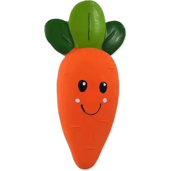 Jouet DF Latex légume carotte avec son 18cm