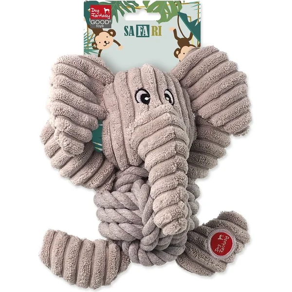 Jouet DF éléphant Safari avec nœud qui couine 18cm