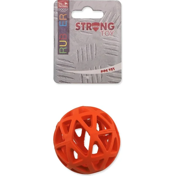 Jouet Dog Fantasy balle perforée orange 7cm