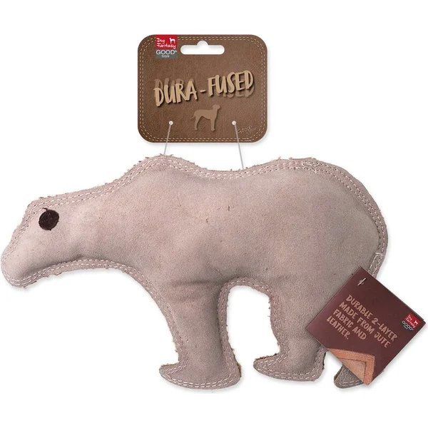 Jouet Dog Fantasy Dura-fused ours couineur, cuir et jute 28cm