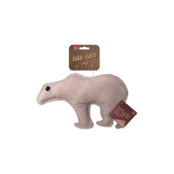 Jouet Dog Fantasy Dura-fused ours couineur, cuir et jute 28cm