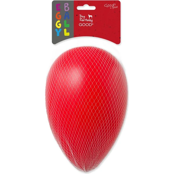 Jouet Dog Fantasy Eggy ball forme d'œuf rouge 16x26cm