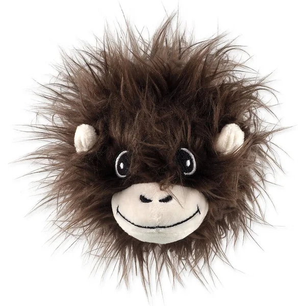 Jouet Dog Fantasy Jungle tête de singe couineur brun foncé 12cm