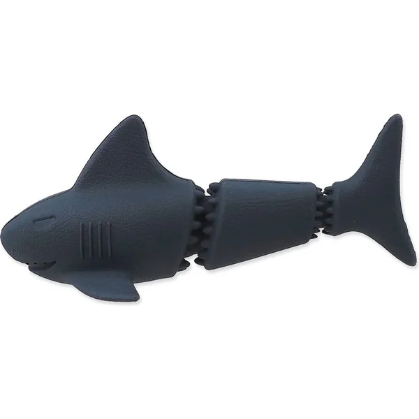 Jouet Dog Fantasy Sea Natural Toy requin caoutchouc bleu 18,5cm