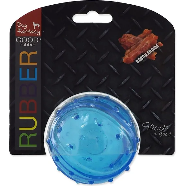 Jouet Dog Fantasy STRONG balle avec parfum de bacon bleu 7cm