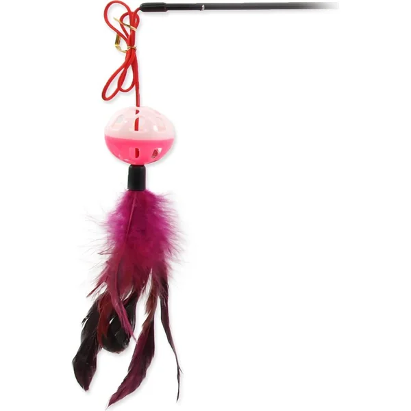 Jouet Magic Cat baguette boule en plastique avec plumes 22cm+50cm 24pcs