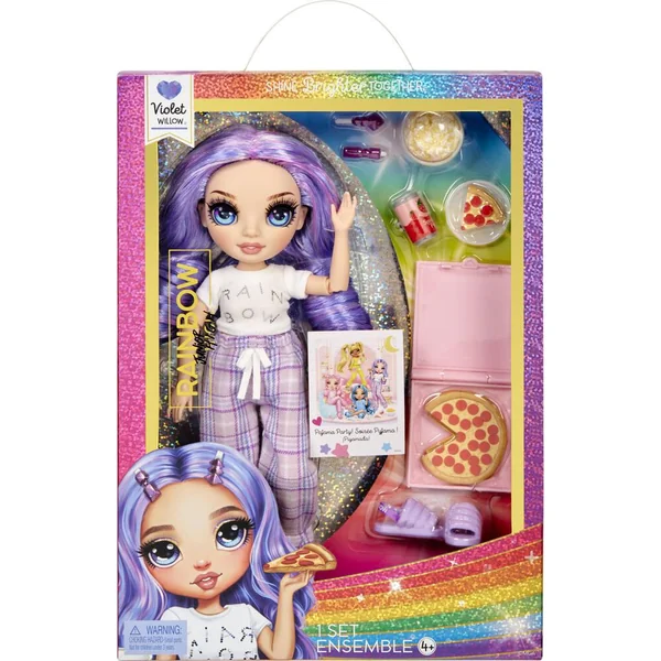 JUNIOR HIGH - POUPEE MANNEQUIN 22CM - VIOLET PYJAMA PARTY