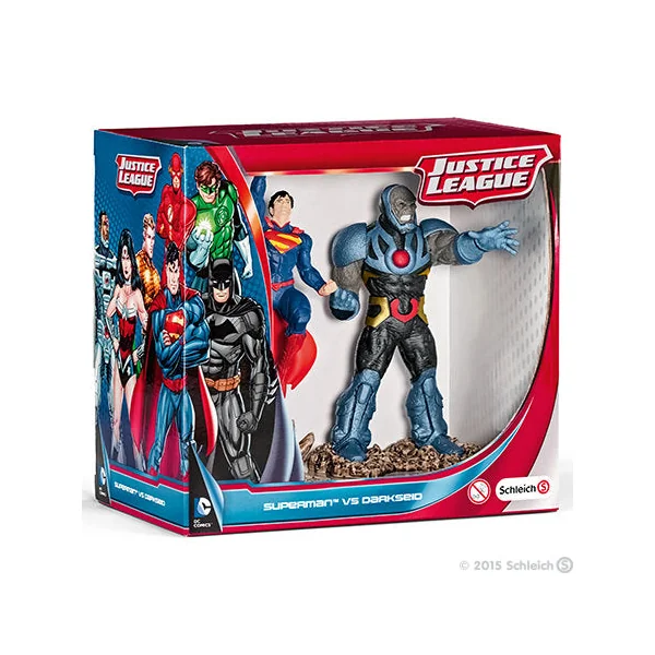 JUSTICE LEAGUE: SUPERMAN vs DARKSEID "scenery pack" - coffret de 2 figurines plastiques 10 cm
