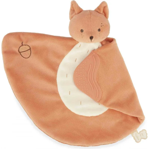 Kaloo Grignoti Doudou avec anneau de dentition en silicone Écureuil dans une boîte cadeau