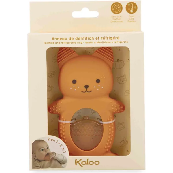 Kaloo Grignoti Jouet de dentition en silicone avec effet rafraîchissant Écureuil