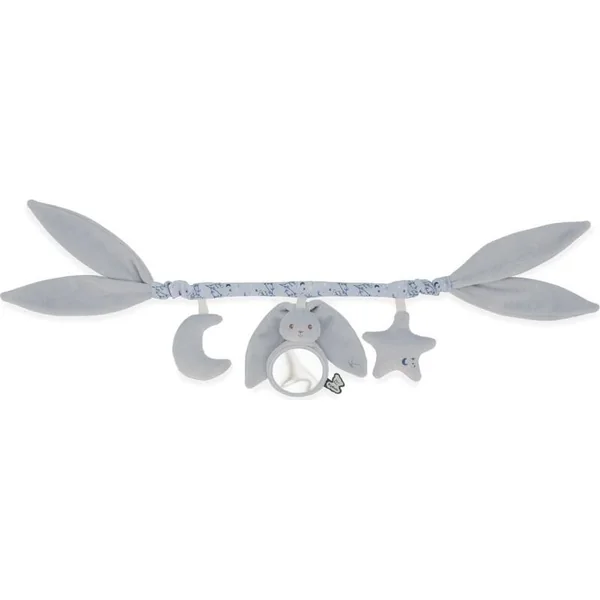 Kaloo Lapinoo Chaîne textile avec activités pour poussette et siège auto bleu