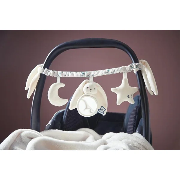 Kaloo Lapinoo Chaîne textile avec activités pour poussette et siège auto crème