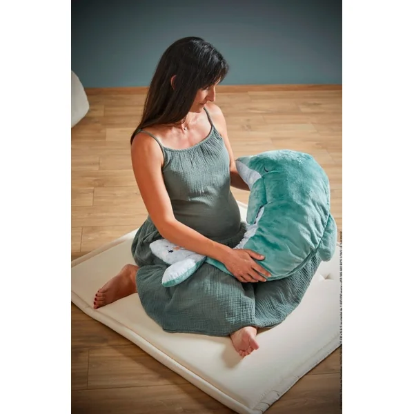 Kaloo Petit Calme Coussin de soutien à la lavande pour maman et bébé Dauphin 60 cm