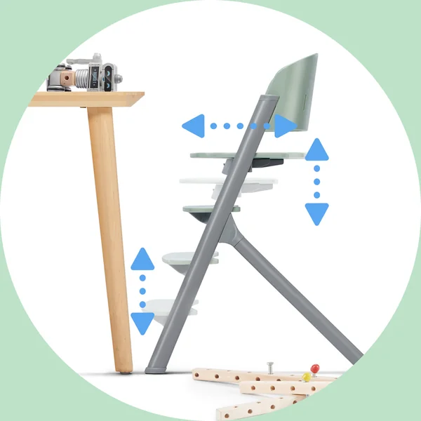 KINDERKRAFT Chaise haute LIVY Aster Pink