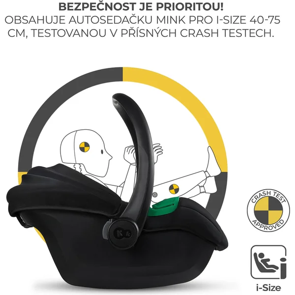 KINDERKRAFT Poussette combinée 3 en 1 Esme Pro Sand Beige