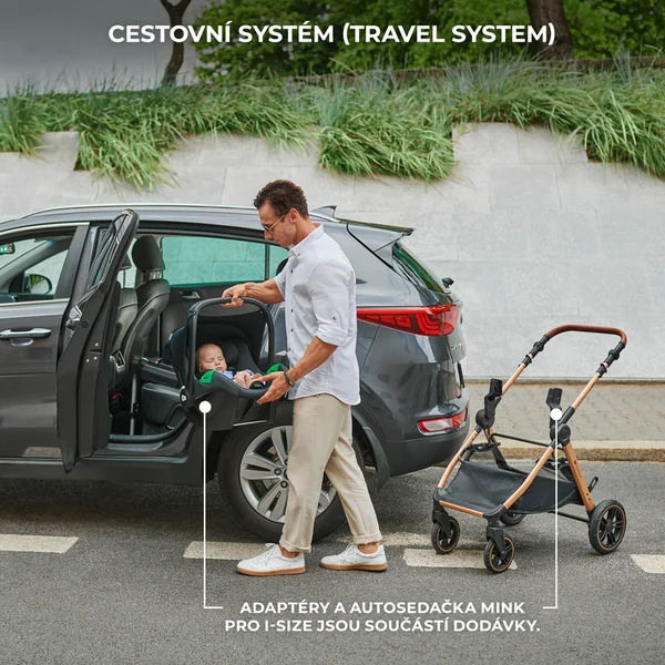 KINDERKRAFT Poussette combinée 3 en 1 Esme Pro Sand Beige