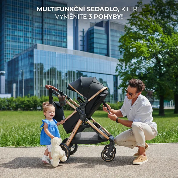 KINDERKRAFT Poussette combinée 3 en 1 Esme Pro Sand Beige