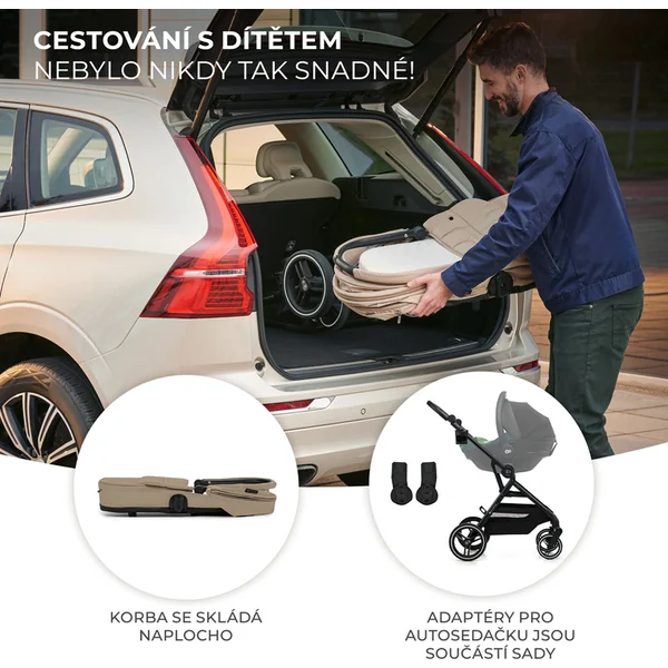 KINDERKRAFT SELECT Poussette combinée Yoxi 2en1 Sand Beige