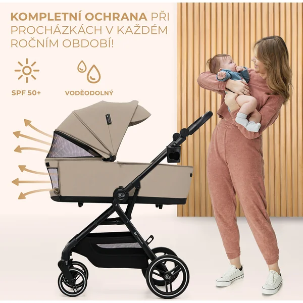 KINDERKRAFT SELECT Poussette combinée Yoxi 2en1 Sand Beige
