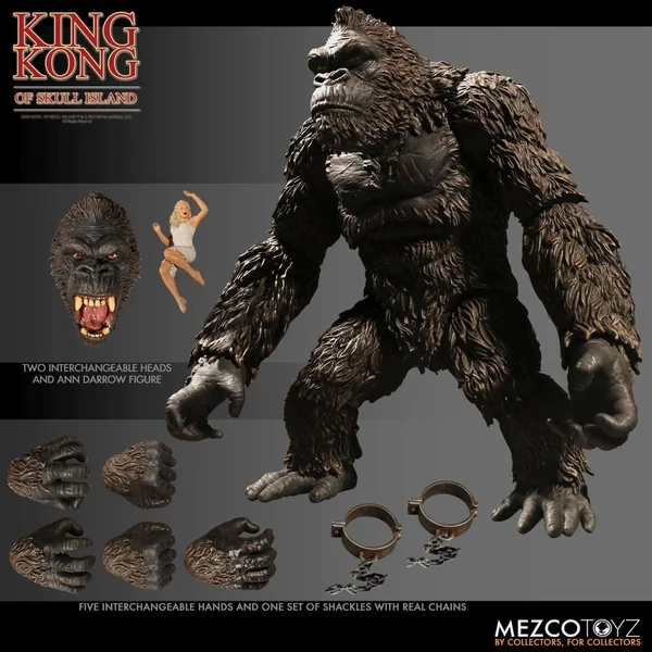 KING KONG FIGURINE KING KONG OF SKULL ISLAND MEZCO 18 CM