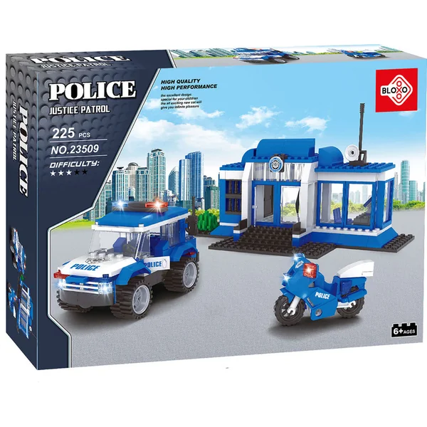 Kit de construction compatible BLOXO poste de police 194 pcs
