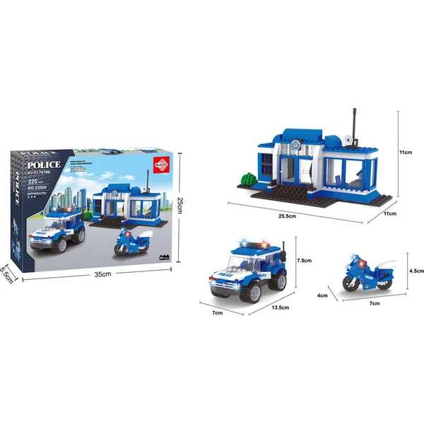 Kit de construction compatible BLOXO poste de police 194 pcs