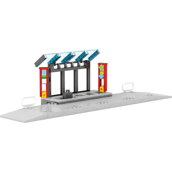 Kit de construction compatible BLOXO tramway à piles avec rails 724 pcs