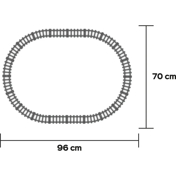 Kit de construction compatible BLOXO tramway à piles avec rails 724 pcs