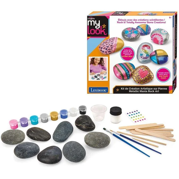 KIT DE CREATION ARTISTIQUE SUR PIERRES AVEC EFFET METALLIQUE