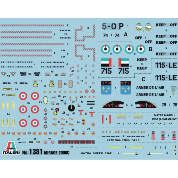 Kit modèle avion 1381 - MIRAGE 2000 (1:72)