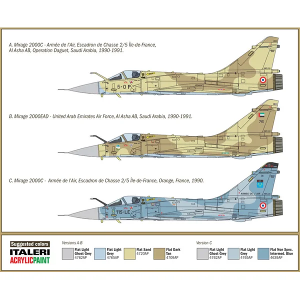 Kit modèle avion 1381 - MIRAGE 2000 (1:72)