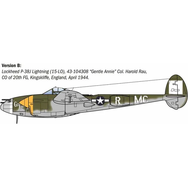 Kit modèle avion 2834 - P-38J E.T.O. (1:48)