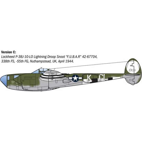 Kit modèle avion 2834 - P-38J E.T.O. (1:48)