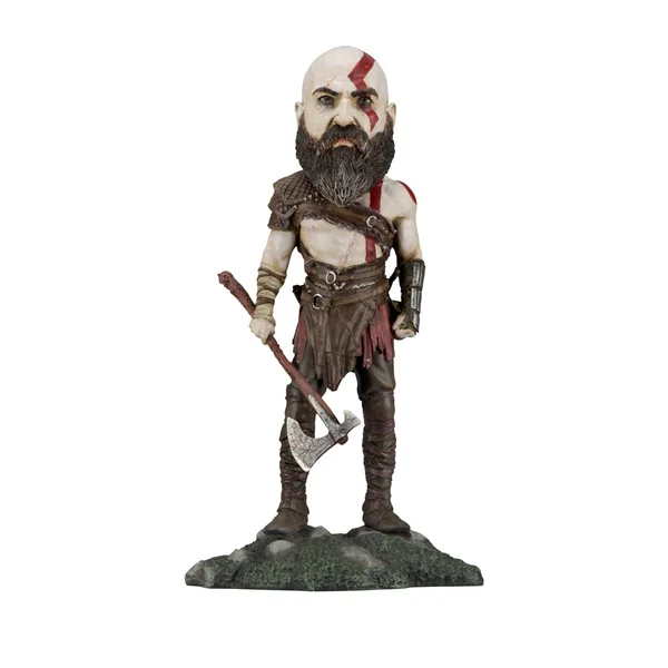 KRATOS FIGURINE RÉSINE HEAD KNOCKER GOD OF WAR NECA 22 CM