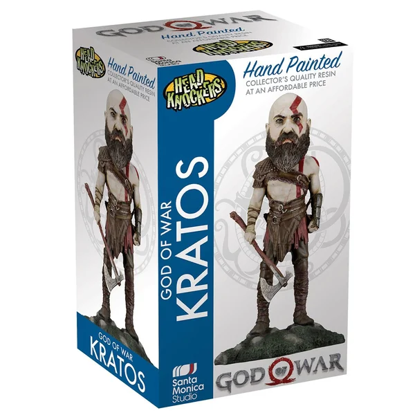 KRATOS FIGURINE RÉSINE HEAD KNOCKER GOD OF WAR NECA 22 CM