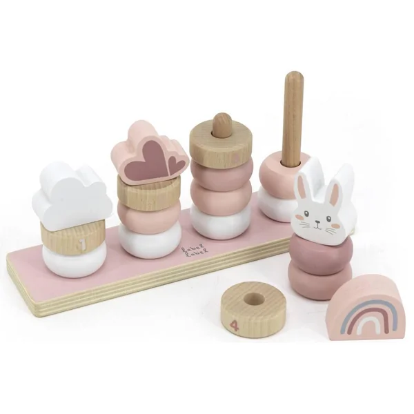 LABEL LABEL - ANNEAUX A EMPILER - ROSE