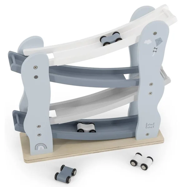 LABEL-LABEL - CIRCUIT VOITURES BOIS - BLEU