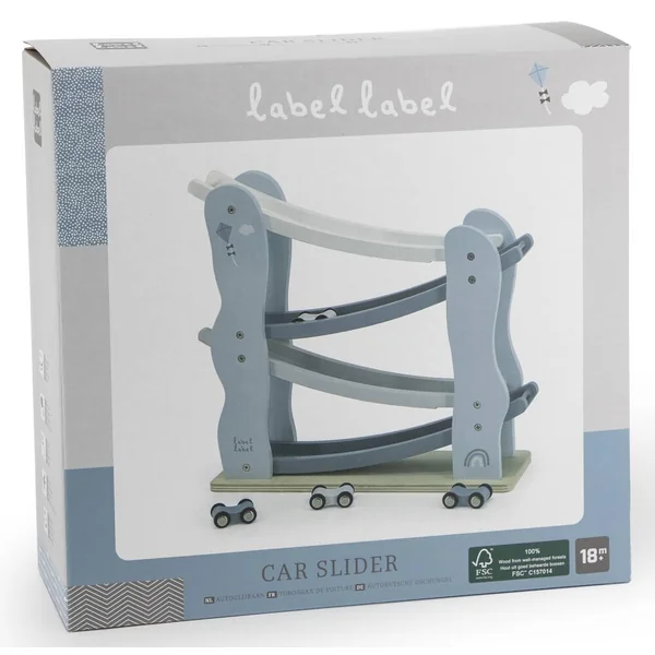 LABEL-LABEL - CIRCUIT VOITURES BOIS - BLEU