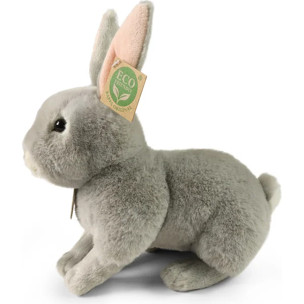 Lapin en peluche gris 23 cm SOFT COLLECTION
