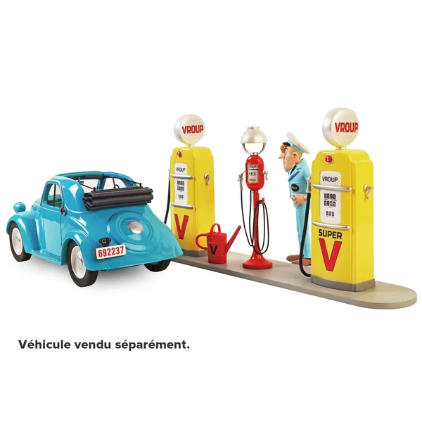 LE GARAGE DE FRANQUIN, SPIROU: STATION SERVICE VROUP "LES PIRATES DU SILENCE" - statuette et décor en résine 38 cm