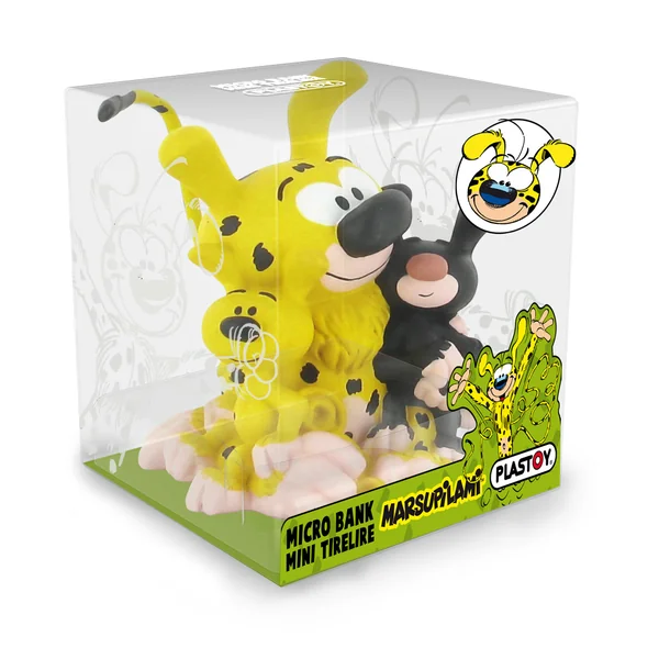 LE MARSUPILAMI: LE MARSUPILAMI ET SES 2 BEBES - mini-tirelire pvc 9 cm