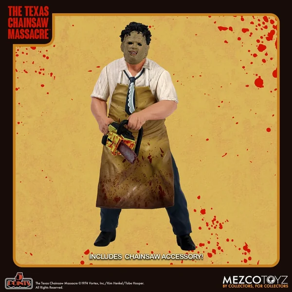 Leatherface figurine 5 Points Massacre à la tronçonneuse (1974) Mezco 10 cm