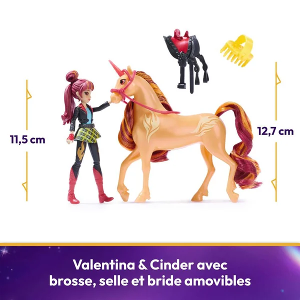 L'ECOLE DES LICORNES - COFFRET LICORNE CINDER ET POUPEE VALENTINA