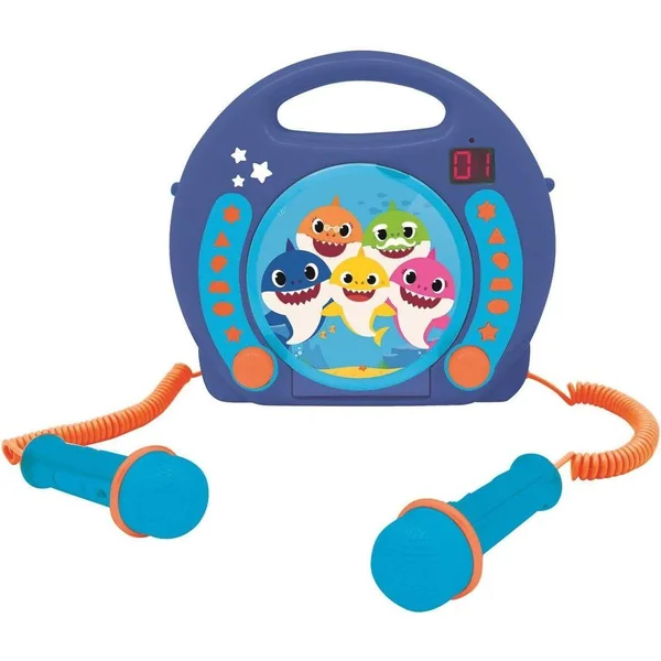LECTEUR CD PORTABLE AVEC 2 MICROPHONES BABY SHARK